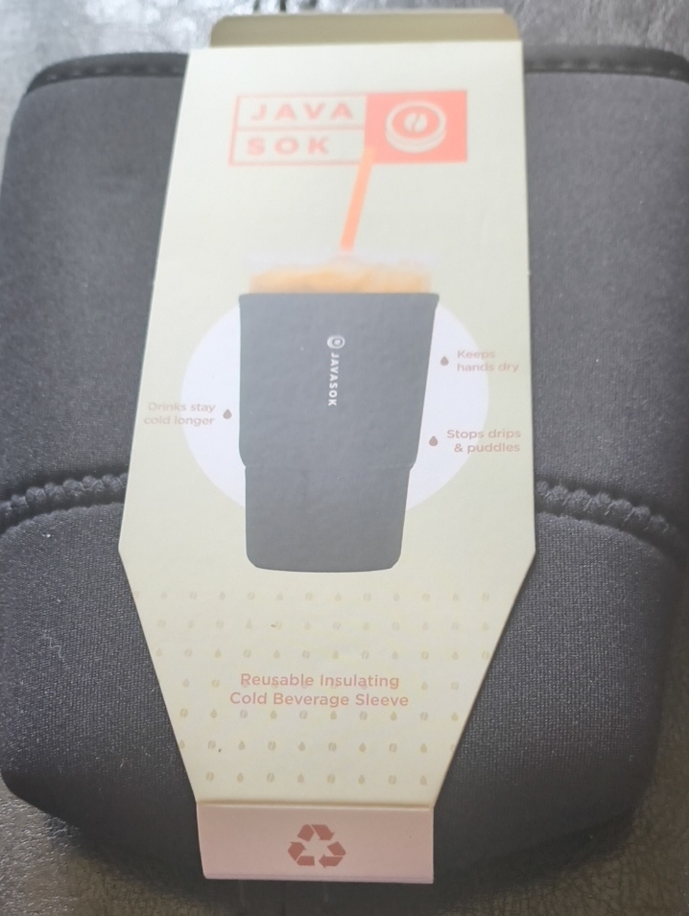 JAVASOK Black Insulating Beverage Sleeve - Large